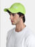 Neon Green Logo Print Activewear Cap_409492+6