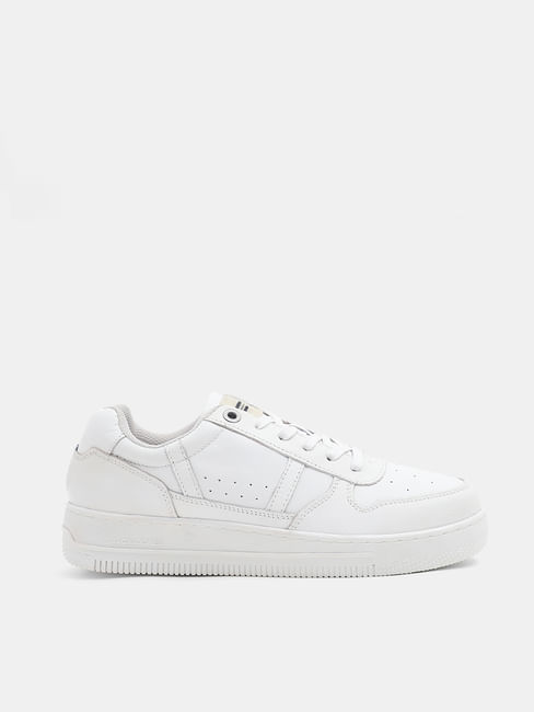 White Premium Leather Sneakers