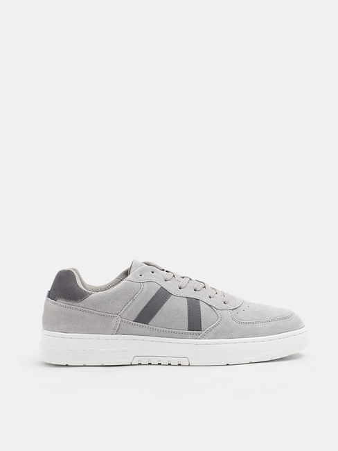 Grey Suede Classic Sneakers