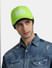 Neon Green Logo Print Baseball Cap_409505+6