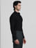 Black Knit Dobby Full Sleeves Shirt_409510+3