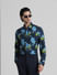 Blue Floral Print Full Sleeves Shirt_409512+1