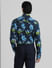 Blue Floral Print Full Sleeves Shirt_409512+4