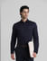 Dark Blue Striped Full Sleeves Shirt_409516+1