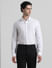 White Dobby Check Slim Fit Shirt_409520+2