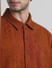 Brown Cotton Jacquard Oversized Shirt_409521+5