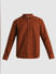 Brown Cotton Jacquard Oversized Shirt_409521+7
