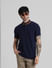 Blue Indigo Dyed Polo Knit T-shirt_409523+1
