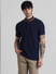 Blue Indigo Dyed Polo Knit T-shirt_409523+2