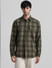Green Check Print Full Sleeves Shirt_409525+2