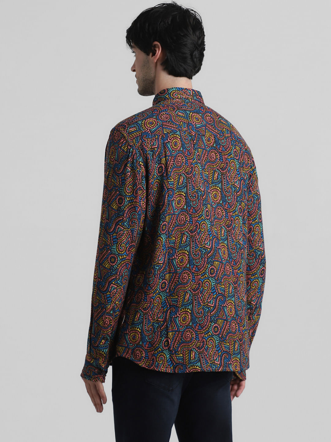Multi-Coloured Printed Full Sleeves Shirt