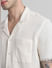 Beige Striped Short Sleeves Shirt_409529+5