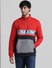URBAN RACERS by Red High Neck Zip-up Sweatshirt_409535+2