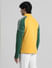 Yellow Colourblocked High Neck Sweatshirt_409536+4