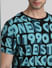 Green Abstract Logo Print T-shirt_409539+5