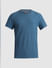 Blue Jacquard Crew Neck T-shirt_409542+8