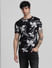 Black Floral Print T-shirt_409551+2