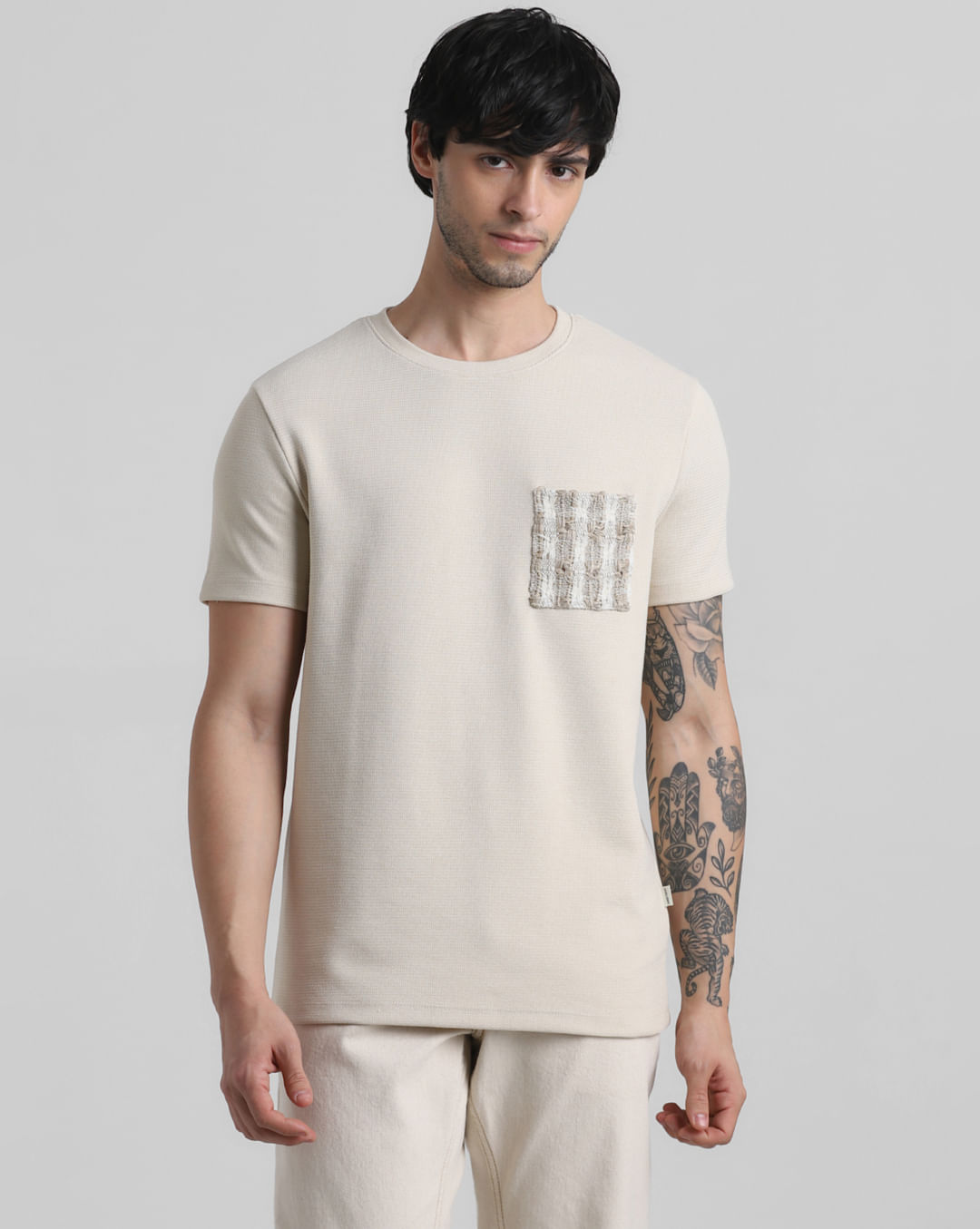Soft-Washed Chest-Pocket Crew-Neck T-Shirt for Men
