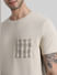 Beige Knitted Pocket Crew Neck T-shirt_409559+5