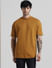 Golden Brown Logo Text Oversized T-shirt_409565+2