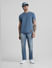 Blue Mid Rise Washed Clark Regular Fit Jeans_409568+5