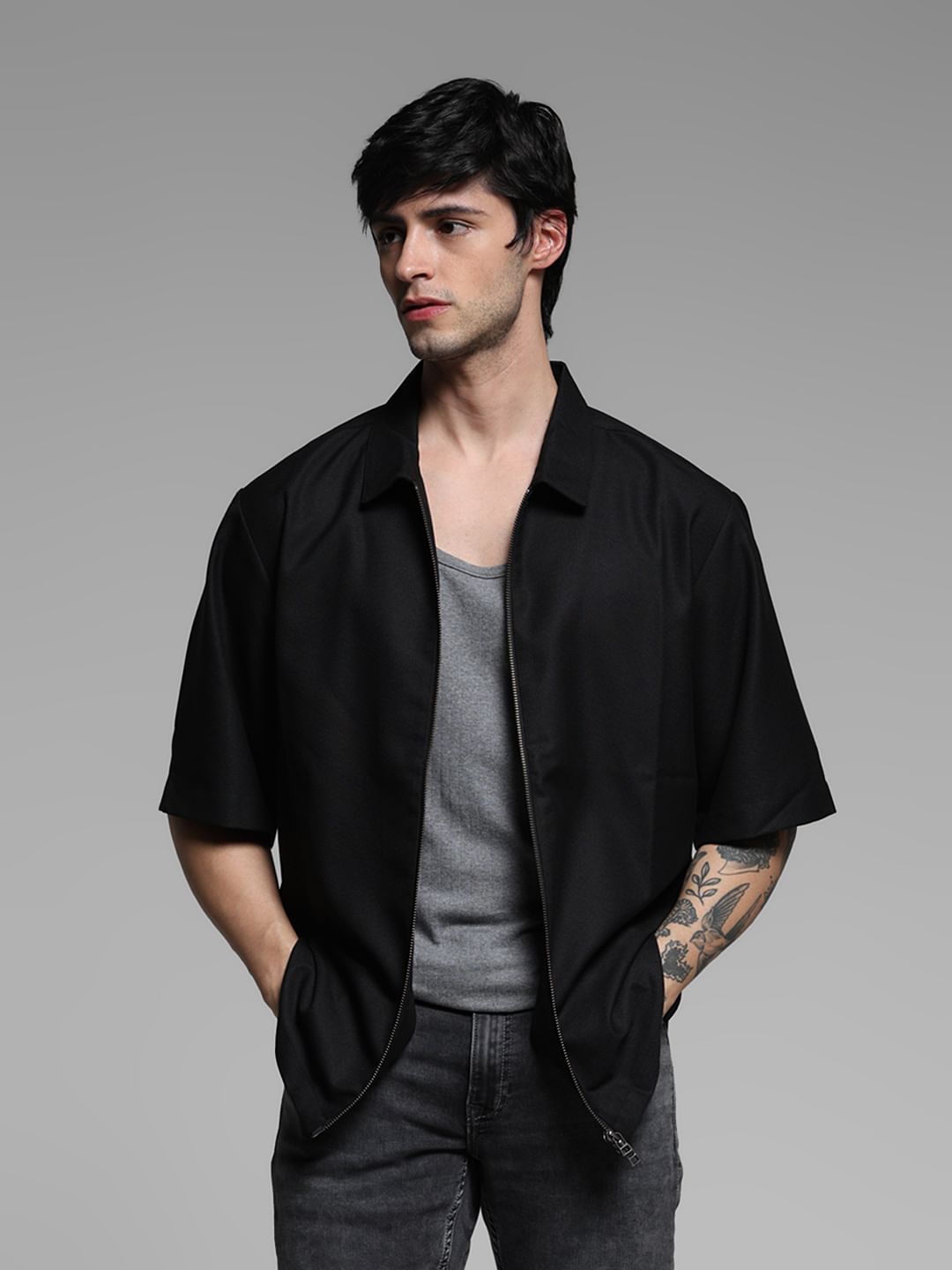 Black shirt for mens online hotsell