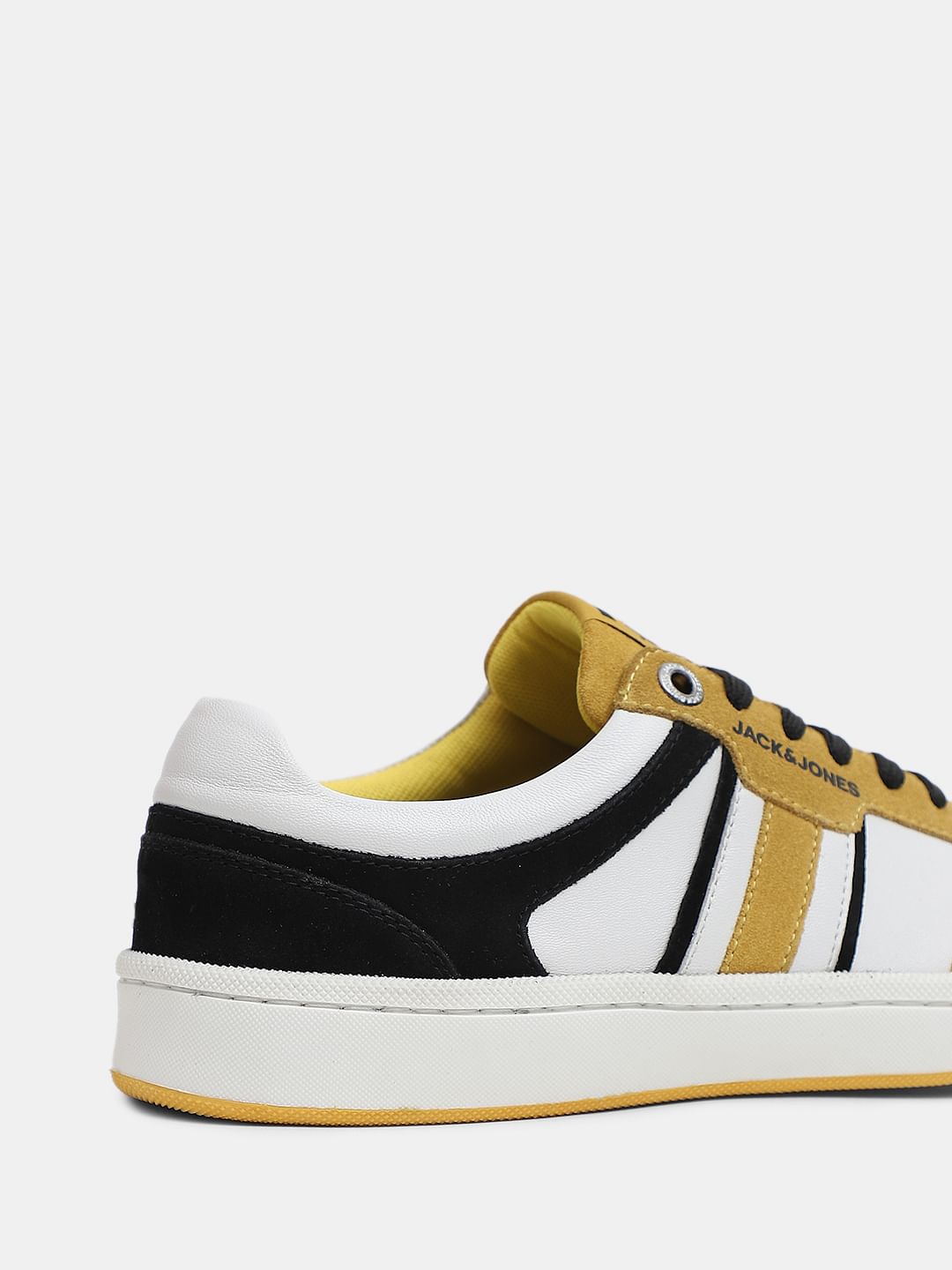 JACK&JONES White Lace-Up Mesh Sneakers