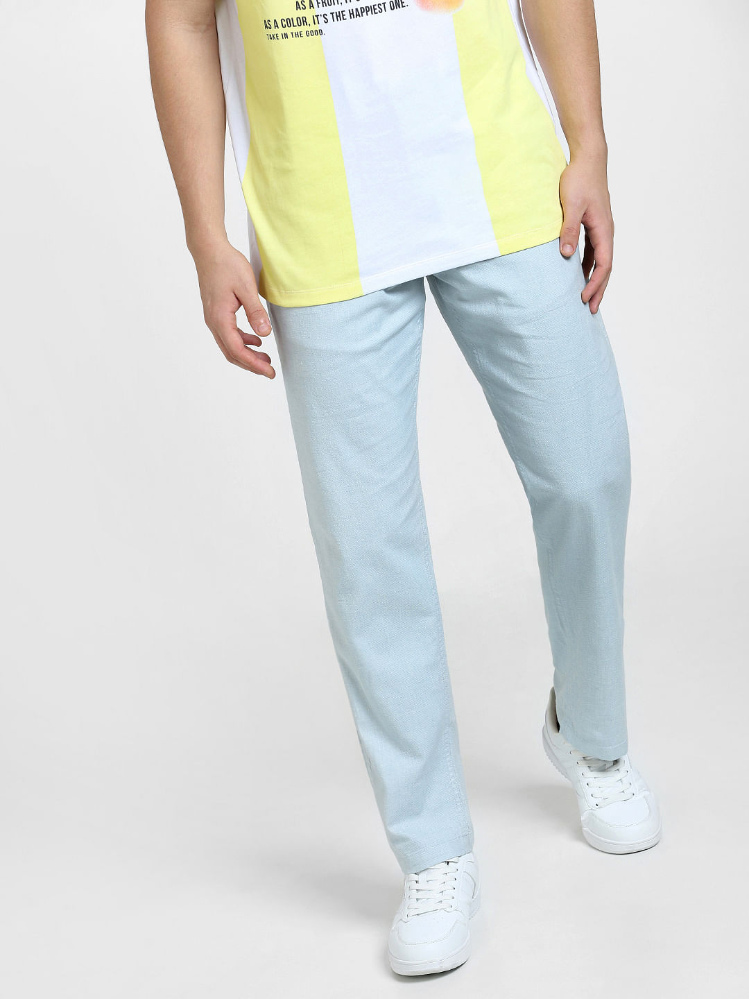 Buy MANGO MAN Slim Fit Pure Linen Trousers - Trousers for Men 24096136 |  Myntra