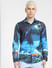 Blue Printed Full Sleeves Shirt_404504+2