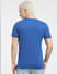 Blue Mona Lisa Print Crew Neck T-shirt_404509+4