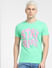 Green Typographic Print Crew Neck T-shirt_404510+2