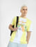 Yellow Printed Boxy Fit T-shirt_404520+1