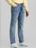 Blue Mid Rise Clark Regular Fit Jeans_410299+2