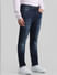 Blue Low Rise Distressed Liam Skinny Jeans_410300+2