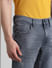 Grey Mid Rise Distressed Slim Jeans_410301+4