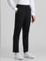 Black Mid Rise Check Slim Fit Trousers_410303+2