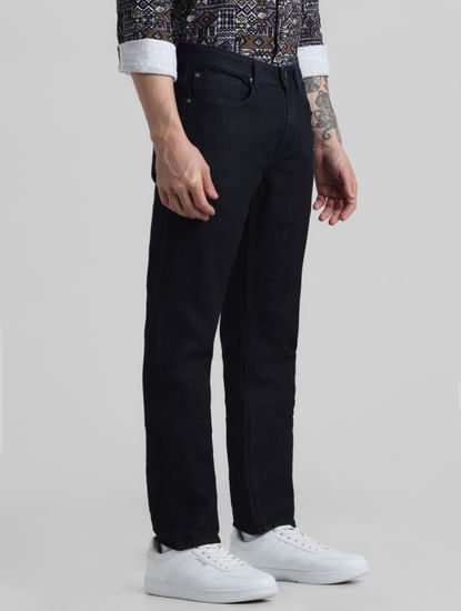 Dark Blue Low Rise 5-Pocket Slim Fit Jeans