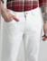 White Mid Rise Clark Regular Fit Jeans_410309+4