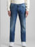 Blue Mid Rise Clark Regular Fit Jeans_410311+1