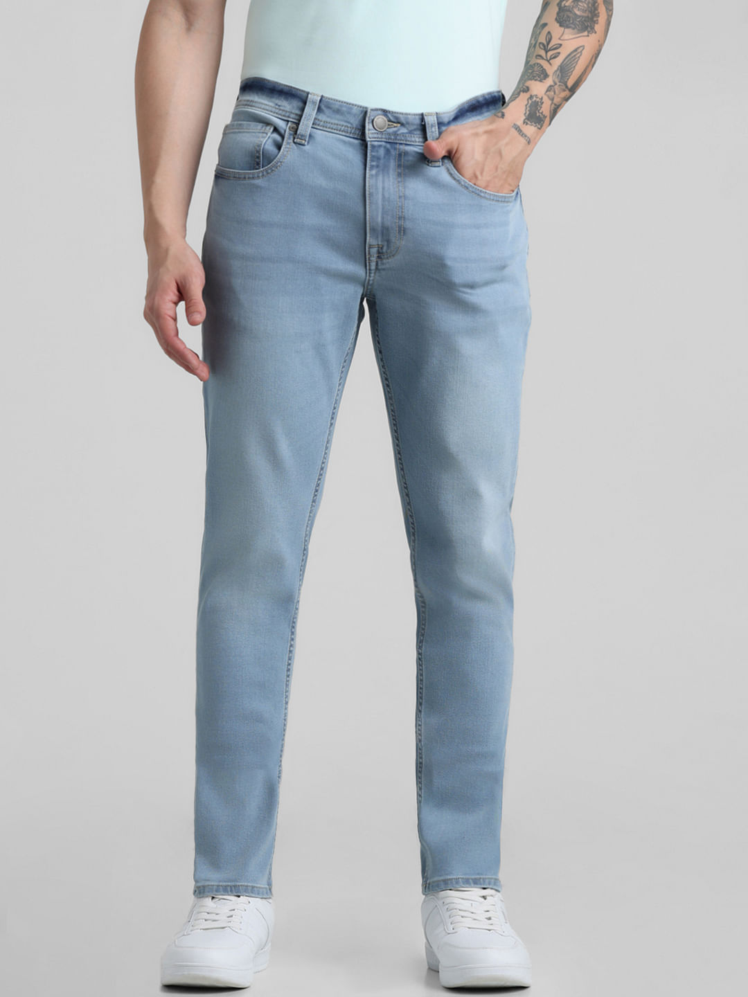 5 Button Stretchable Ankle Length Denim Lycra Slim Women Light Blue Jeans  (Z324) at Rs 300/piece | Delhi | ID: 23565315062