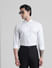 White Printed Formal Full Sleeves Shirt_410322+1