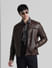 Dark Brown Leather Jacket_410324+1