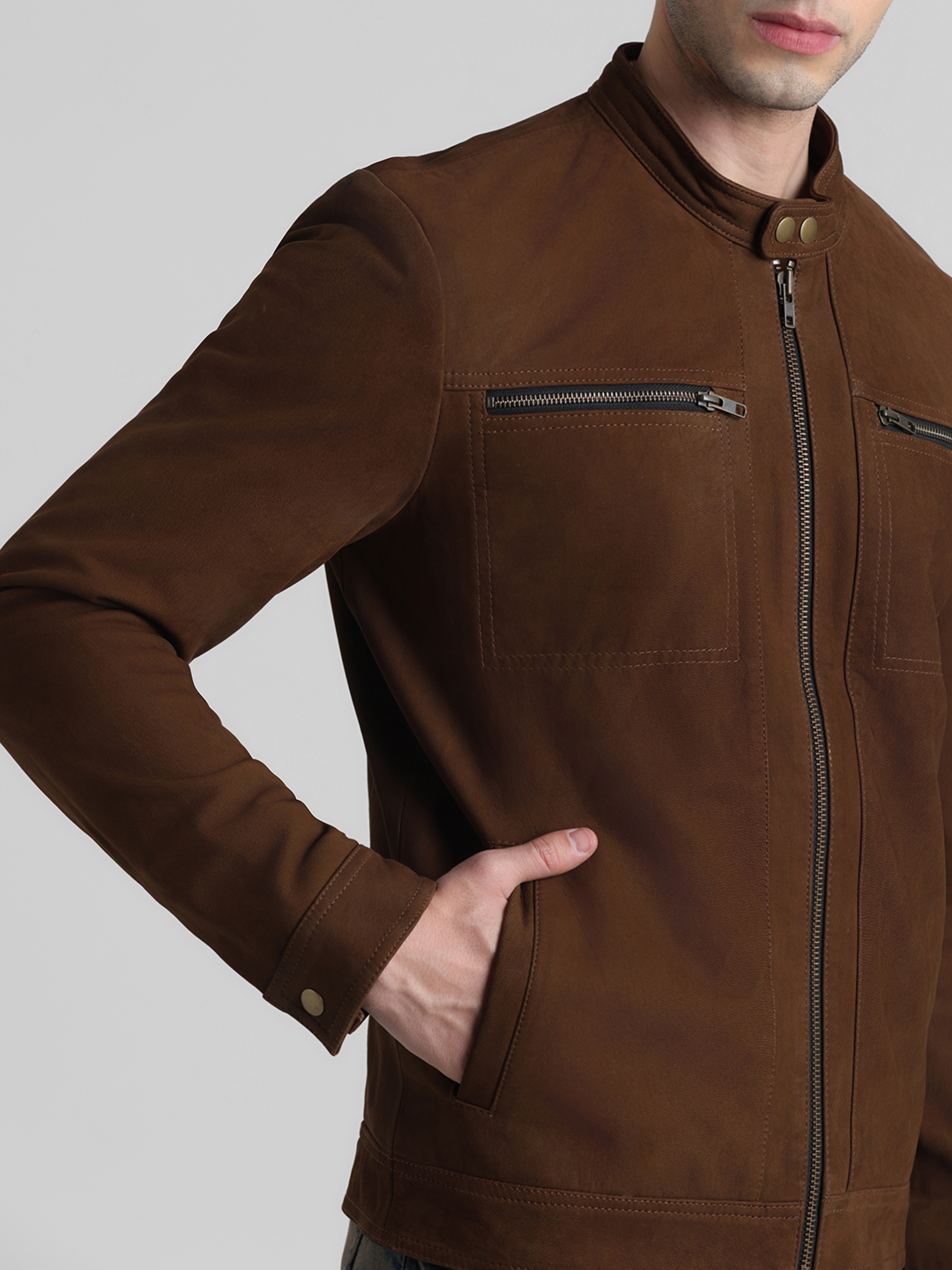 Jack and jones hot sale leather jacket review