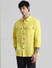Yellow Patch Pocket Oversized Shirt_410330+2