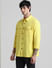 Yellow Patch Pocket Oversized Shirt_410330+3