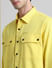 Yellow Patch Pocket Oversized Shirt_410330+5