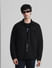 Black Oversized Knitted Shirt_410332+1
