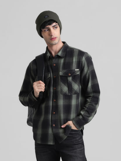 Buy Checks: Black And Red Men Oversized Shirts Online