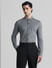 Grey Knitted Full Sleeves Shirt_410346+2