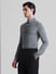 Grey Knitted Full Sleeves Shirt_410346+3